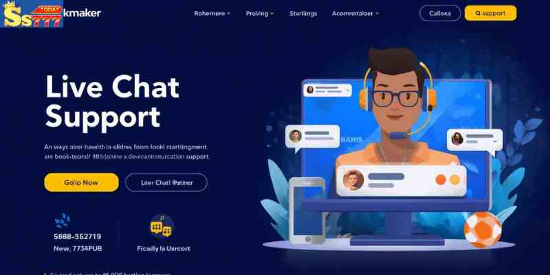 Representation of responsive live chat support similar to bookmaker 58JL vs bookmaker 774PUB services